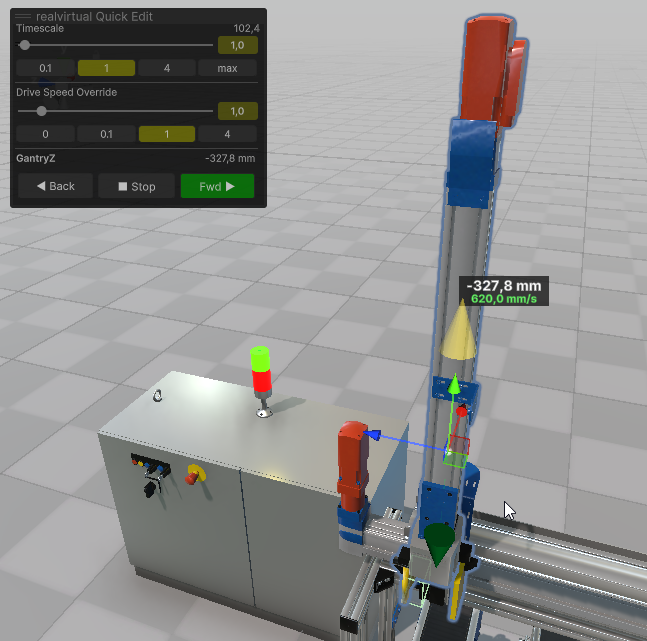 Drive Handles in Simulation Mode