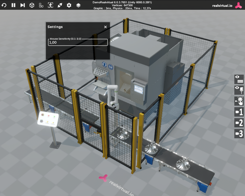 Mouse Sensitivity Settings Window