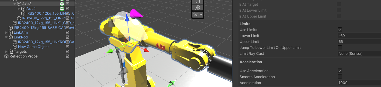 Axis drive configuration with limits
